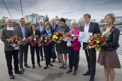 Begegnung auf der Dreiländerbrücke
