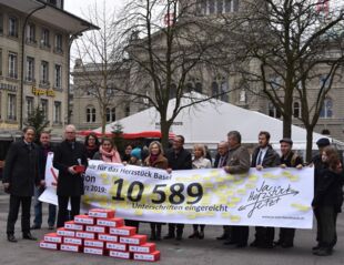 Übergabe der Petition zum Herzstück