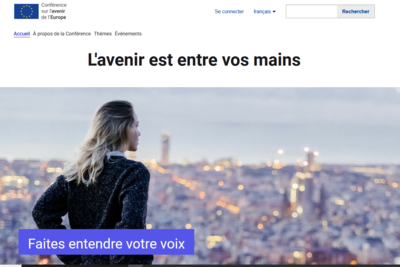 Capture d'écran du site de futureu.europa.eu